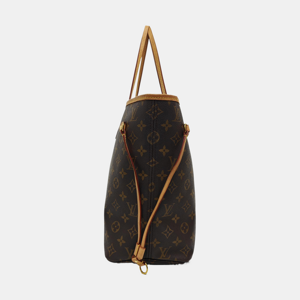 NEVERFULL MM Monogram Coated Canvas Brown