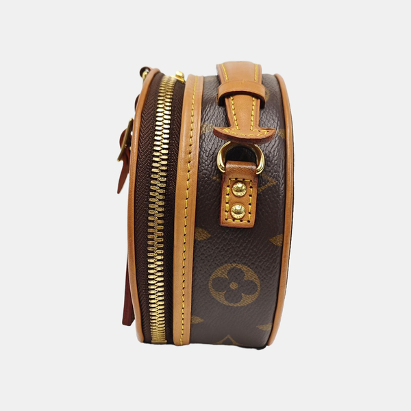 BOITE CHAPEAU Mini Monogram Coated Canvas Brown