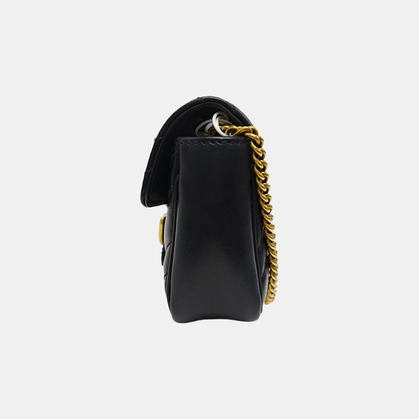 GG Marmont Mini Quilted Calfskin Black