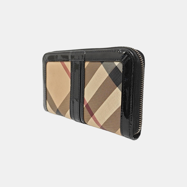 Coated Canvas Wallet Beige