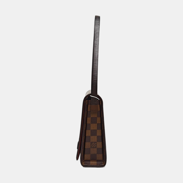 TRIBECA Damier Ebene Coated Canvas Brown