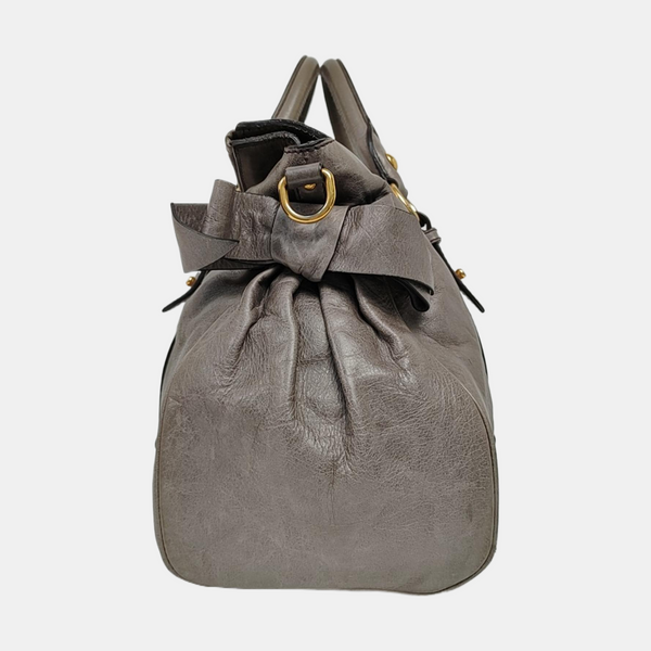 Bow Calfskin Gray