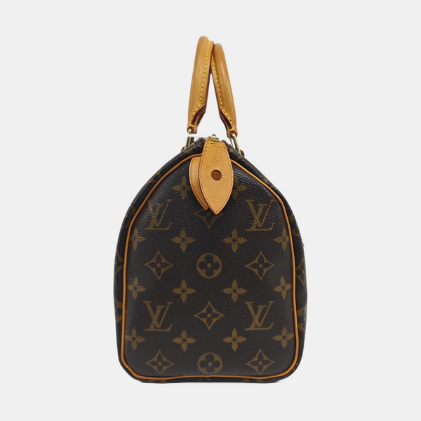 SPEEDY 25 Monogram Coated Canvas Brown