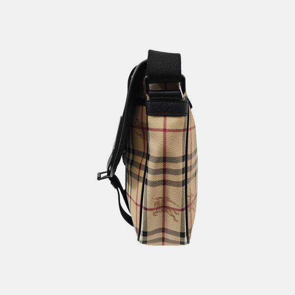 Coated Canvas Shoulder Bag Beige