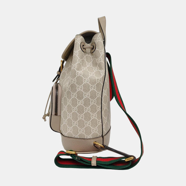 Monogram Coated Canvas Backpack Beige