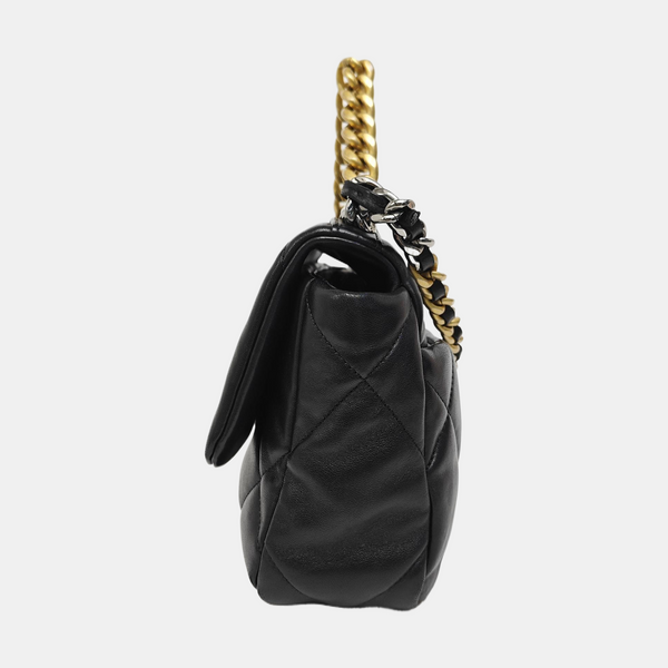 CHANEL 19 Small Quilted Lambskin Black
