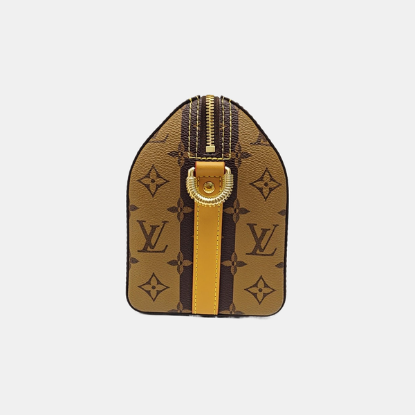 KEEPALL Monogram Coated Canvas Brown