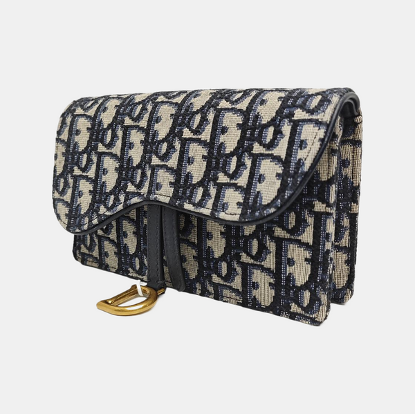 Saddle Mini Oblique Canvas Blue