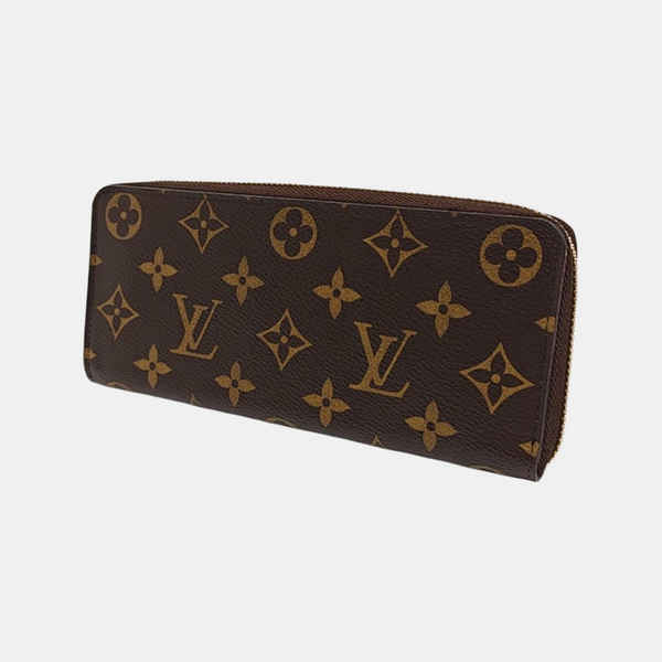 CLÉMENCE Monogram Coated Canvas Brown Wallet