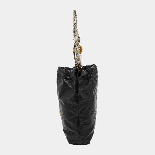 CHANEL 22 Small Quilted Calfskin Black