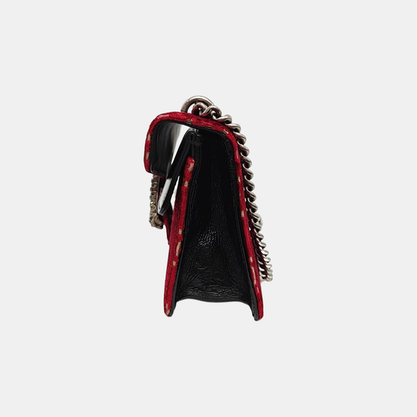 Dionysus Small Monogram Velvet Red
