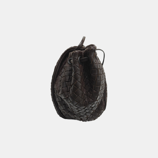 Lambskin Shoulder Bag Brown