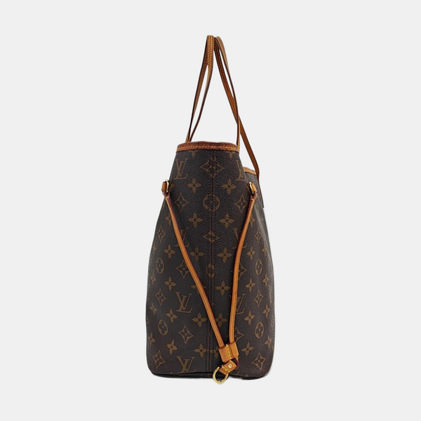 NEVERFULL MM Monogram Coated Canvas Brown