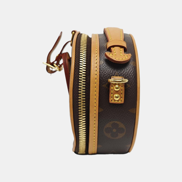 BOITE CHAPEAU Mini Monogram Coated Canvas Brown