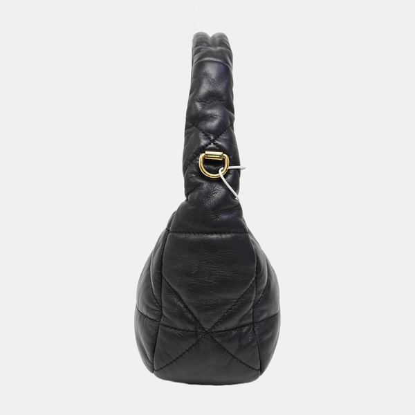 Quilted Lambskin Shoulder Bag Mini Black