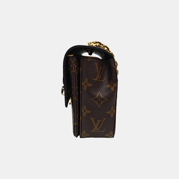 MARCEAU Monogram Coated Canvas Brown