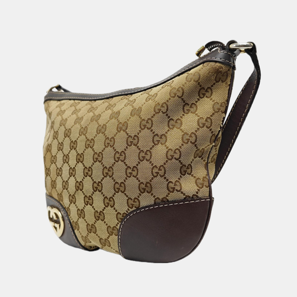 Monogram Canvas Shoulder Bag Beige