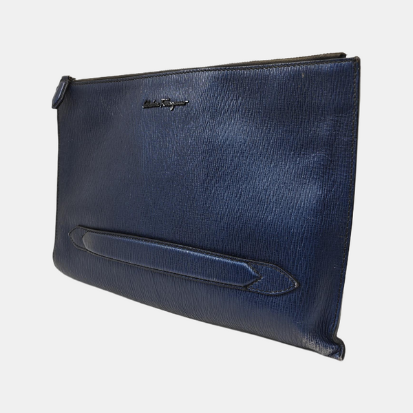Calfskin Clutch Blue