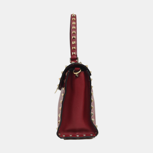 Rockstud Calfskin Red