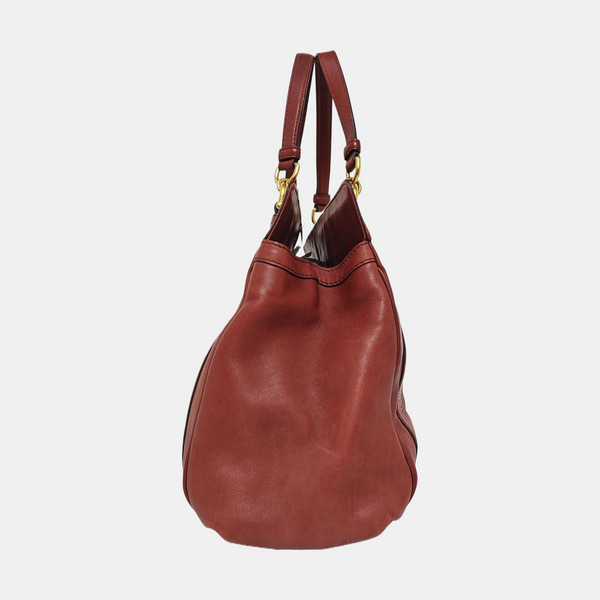 Calfskin Tote Bag Red