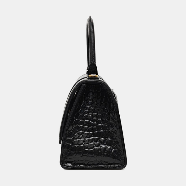 Hourglass S Calfskin Black
