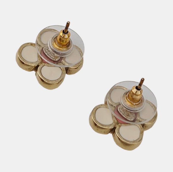 Resin White Stud Earrings