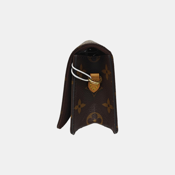 Lily Monogram Coated Canvas Brown