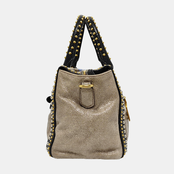 Calfskin Shoulder Bag Beige