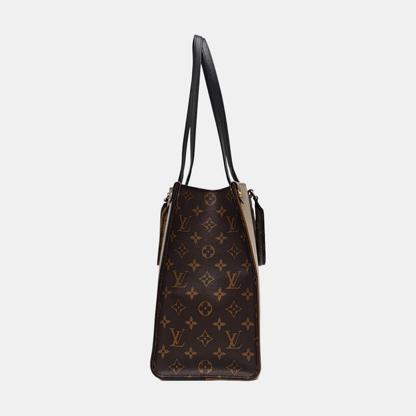 ONTHEGO MM Monogram Coated Canvas Brown