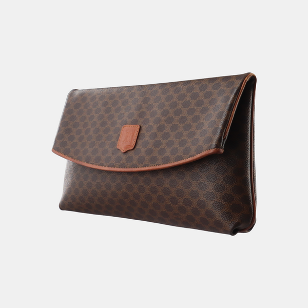 MACADAM CLUTCHES Coated Canvas Brown