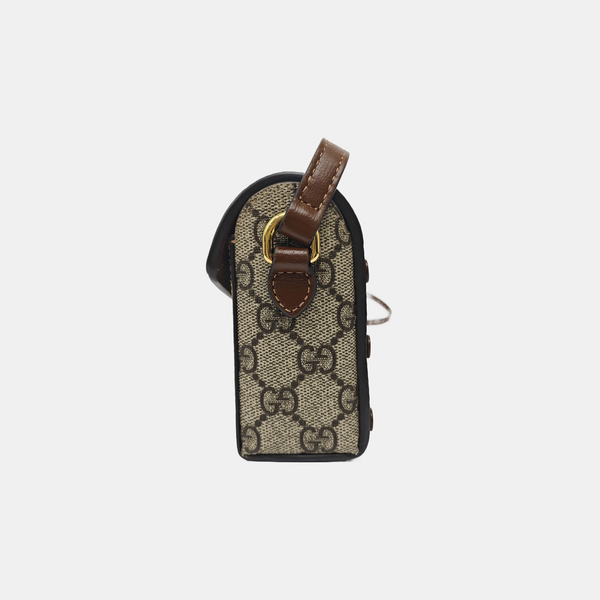Horsebit 1955 Mini Monogram Coated Canvas Beige