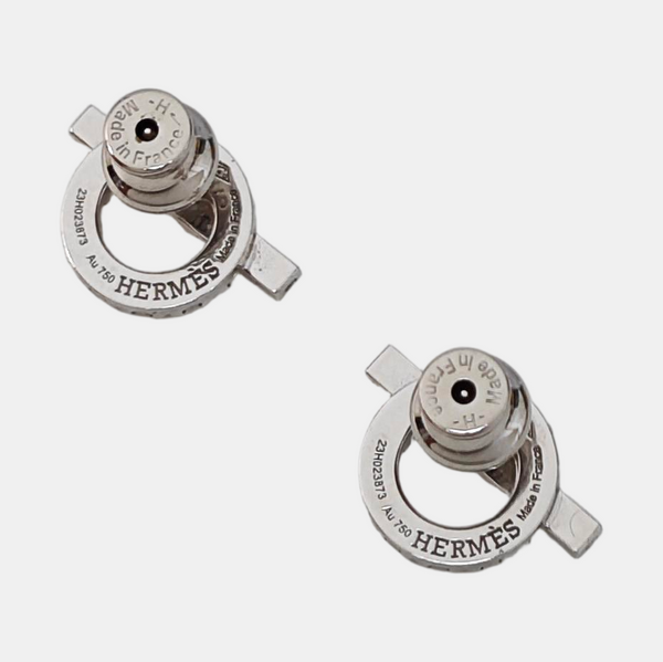 Finesse White Gold Silver Stud Earrings