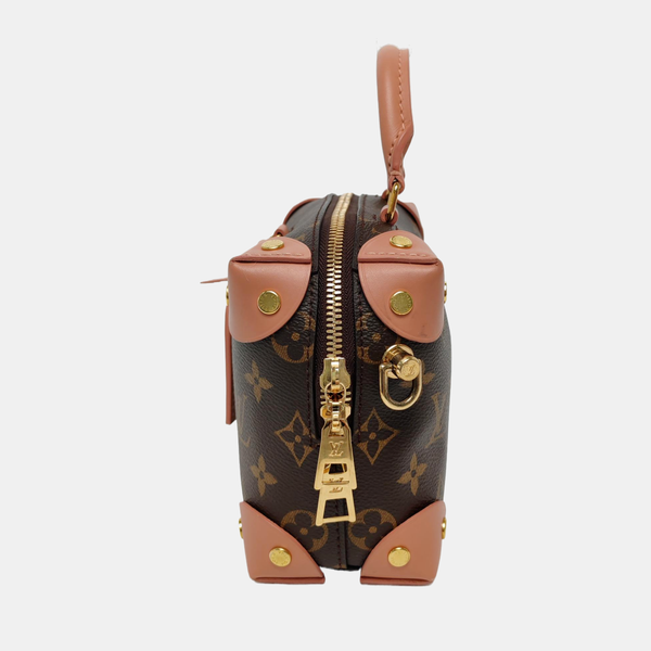 PETITE MALLE Monogram Coated Canvas Brown