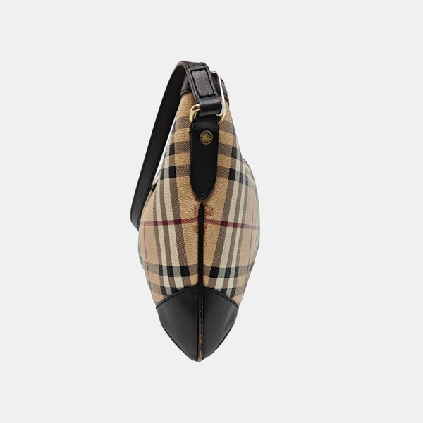 Coated Canvas Shoulder Bag Beige