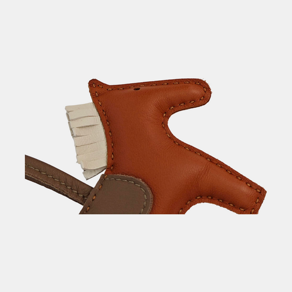 Leather Bag Charm Brown
