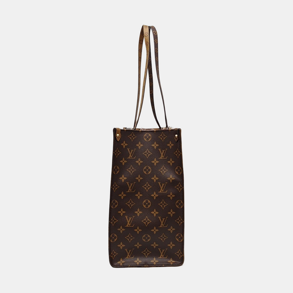 ONTHEGO GM Monogram Coated Canvas Brown