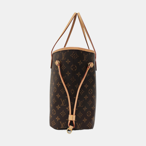 NEVERFULL MM Monogram Coated Canvas Brown