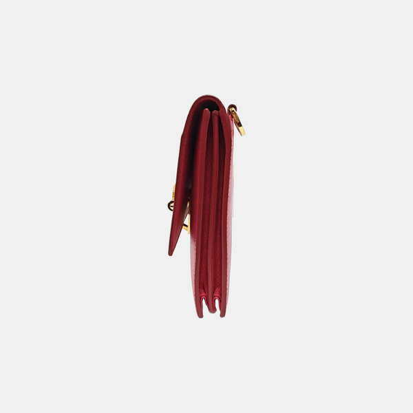 Saffiano Calfskin Shoulder Bag Mini Red