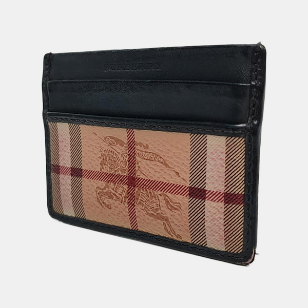 Coated Canvas Card Holder Beige