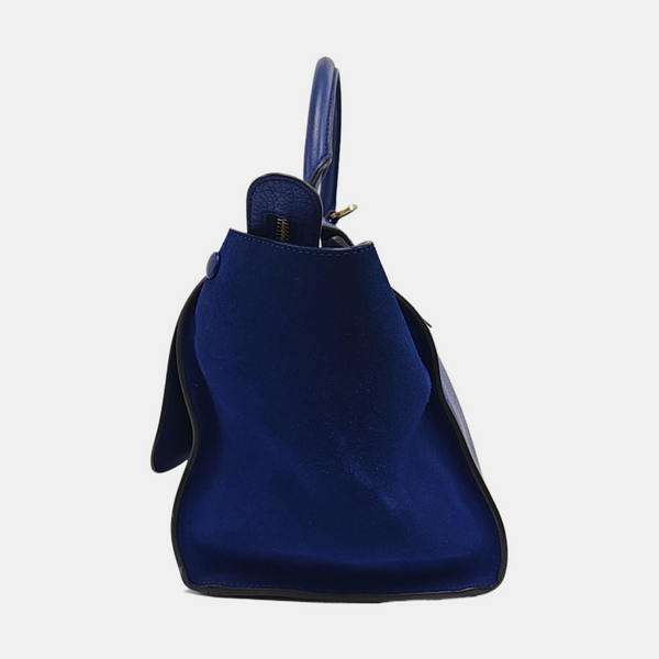 TRAPEZE Medium Calfskin Blue