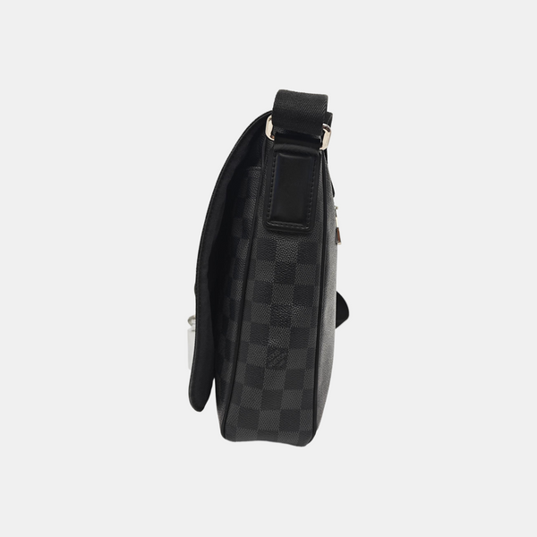 DISTRICT MM Damier Graphite Coated Canvas Gray