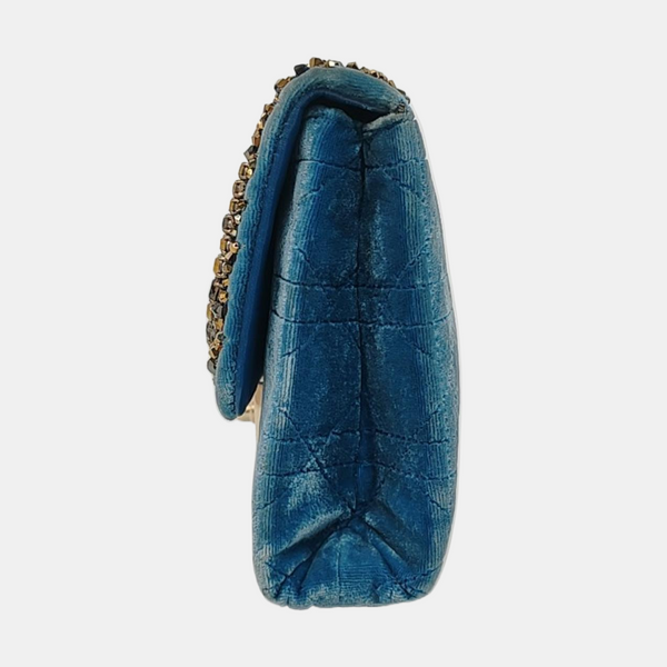 Miss Dior Cannage Velvet Blue