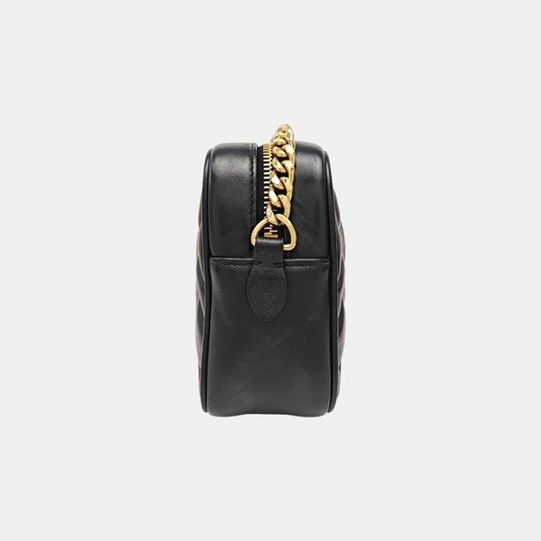 Quilted Calfskin Shoulder Bag Black