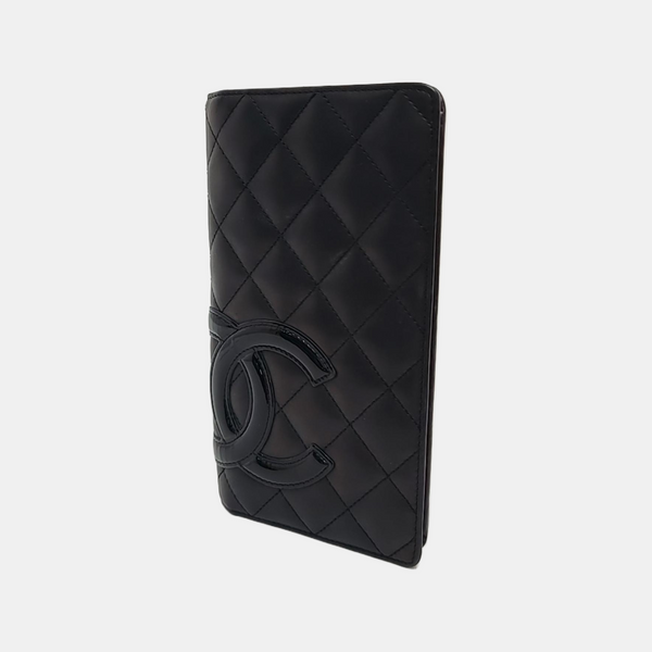CAMBON Quilted Calfskin Black Wallet
