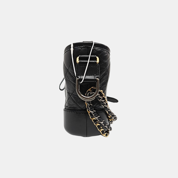 GABRIELLE Small Quilted Calfskin Black