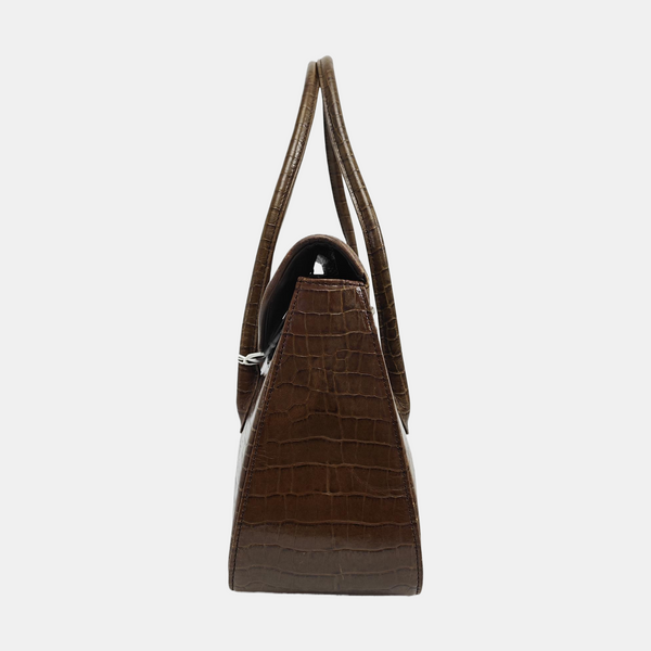 Calfskin Shoulder Bag Brown