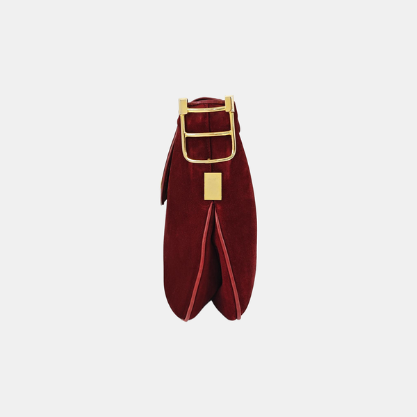 Suede Shoulder Bag Red
