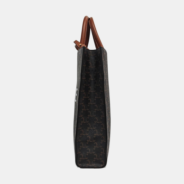 CABAS CELINE Small Coated Canvas Brown