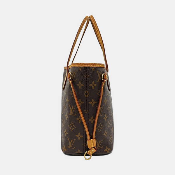 NEVERFULL PM Monogram Coated Canvas Brown