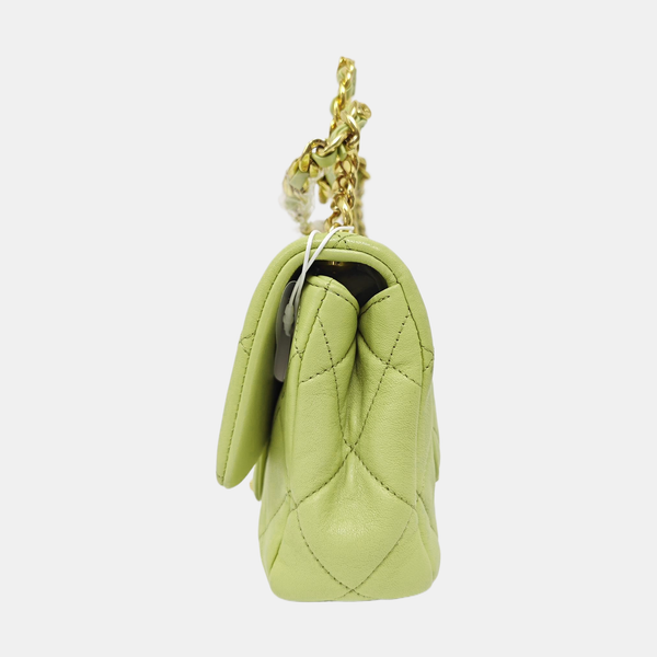 CLASSIC FLAP Mini Quilted Calfskin Green